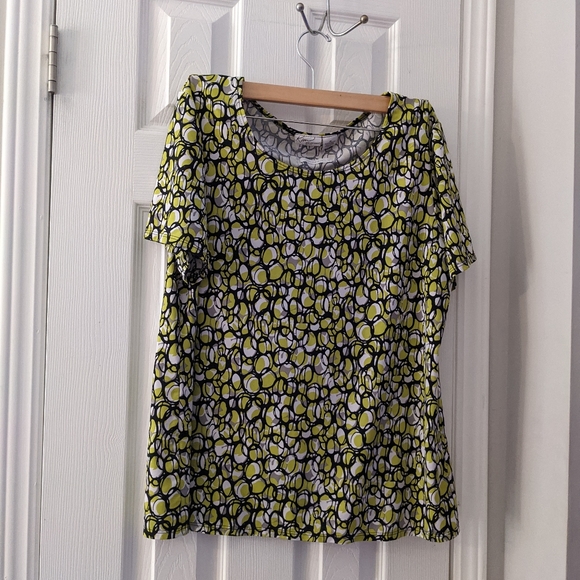 Kim Rogers Green Short Sleeve Top * 1X - Picture 2 of 10